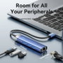 Vention Hub USB 3.0 TgfSb con 3 puertos USB, 1 RJ45 y 1 USB Tipo-C PD